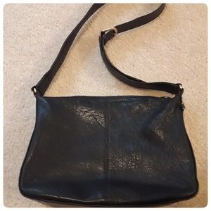Fossil 1954 Vintage Black Leather Crossbody Purse